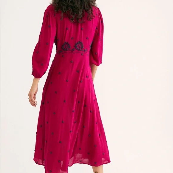 Free people embroidered fable midi dress - Picture 2 of 2